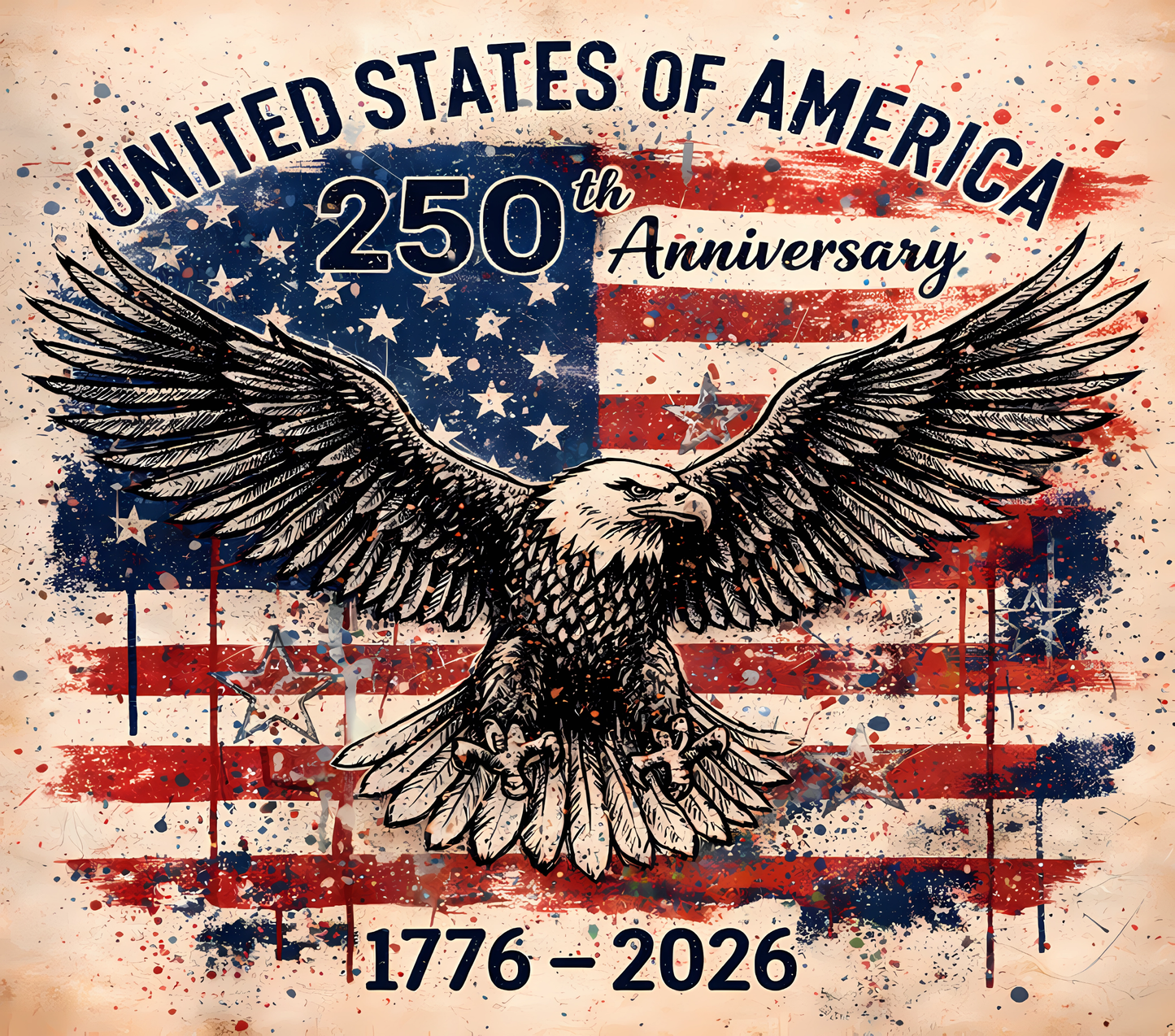 250th Anniversary Vintage Flag and Eagle Shirt - Adult