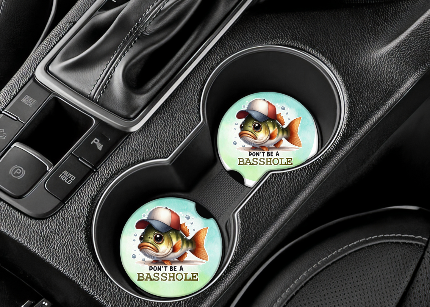 Don't Be A Basshole Car Coaster