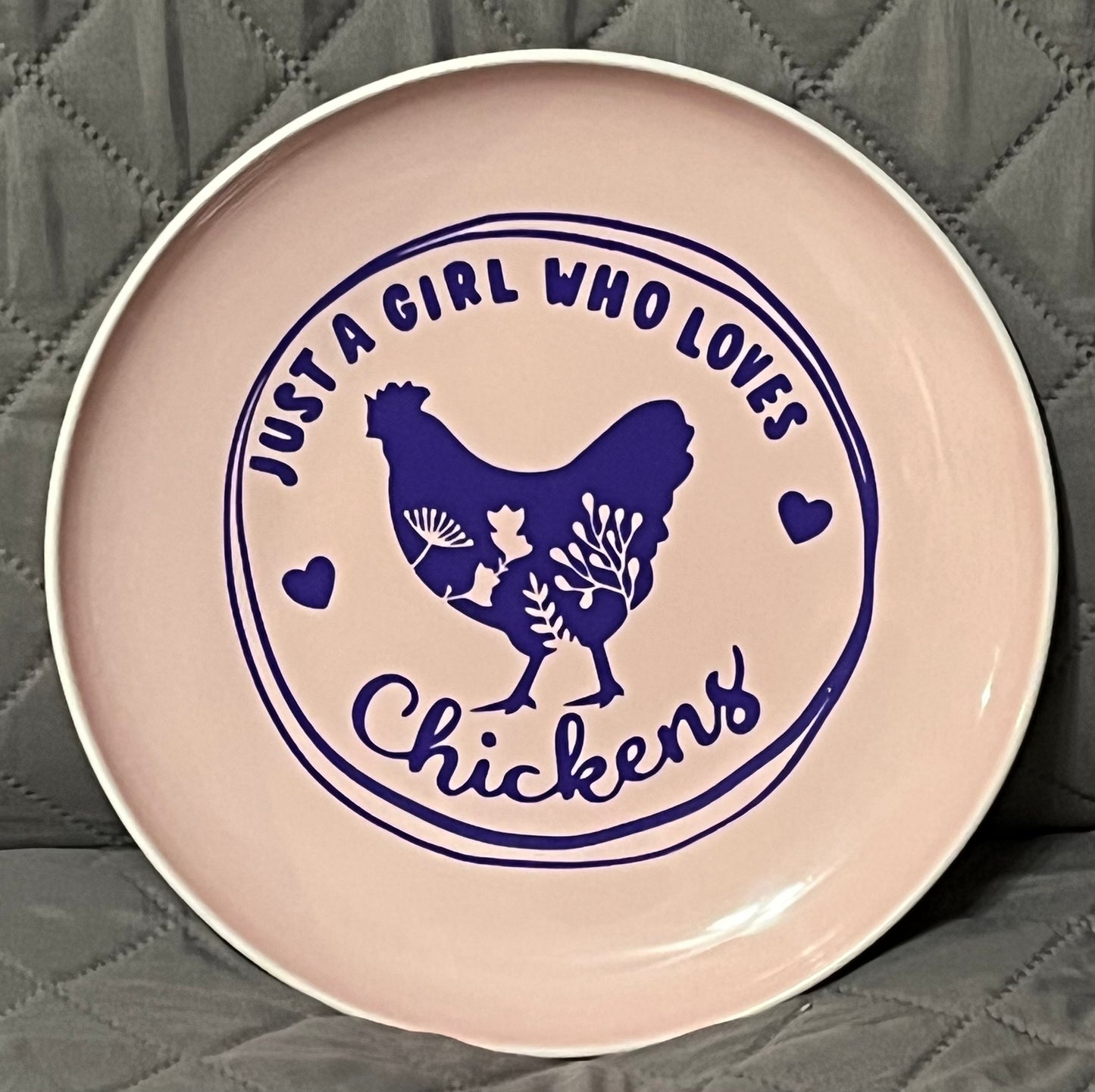 Girl who Loves Chickens Plate