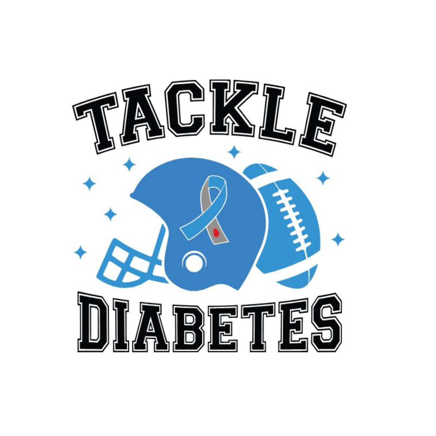 6x6 - Diabetes Awareness Tackle Diabetes Decal