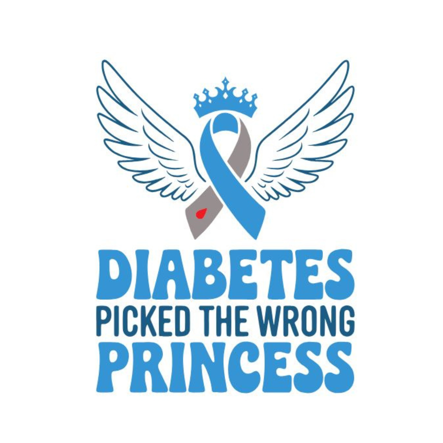 5x7 - Diabetes Awareness Diabetes Princess Decal