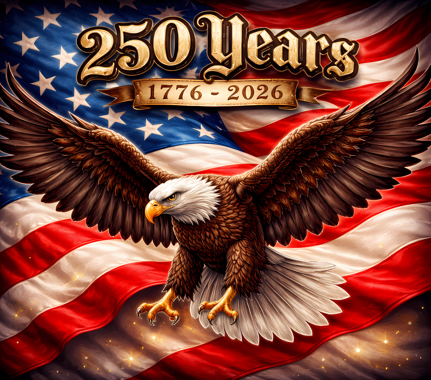 250th Anniversary Eagle and Flag Shirt - Adult