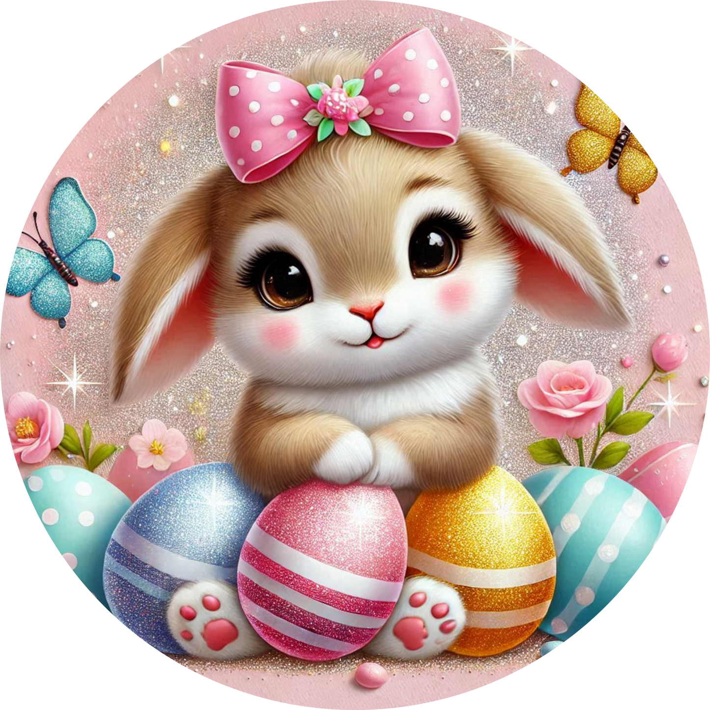 Bunny with Eggs Car Coaster