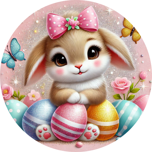 Bunny with Eggs Car Coaster