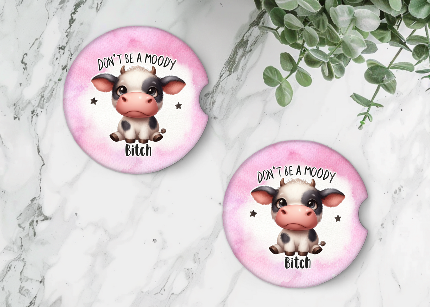 Don't Be A Moody Bitch Car Coasters