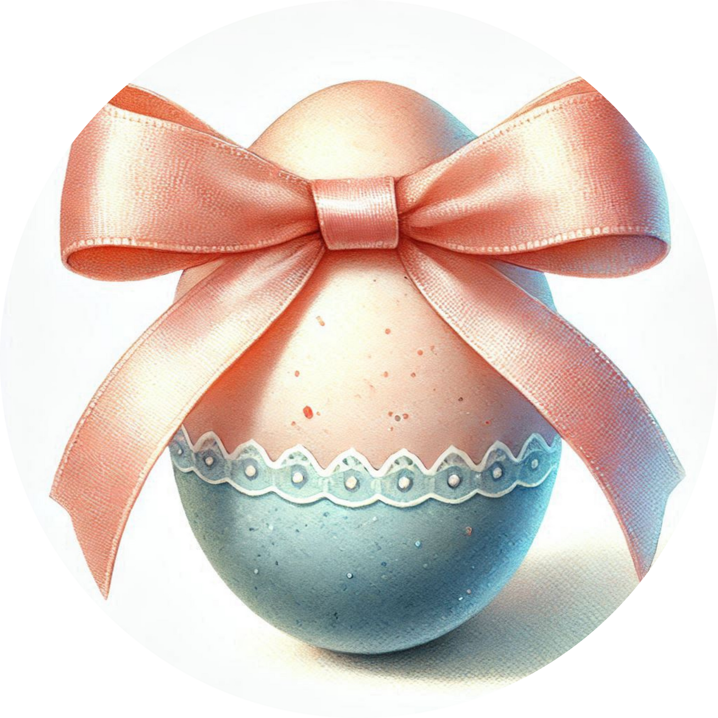 Elegant Pink Bow Egg Car Coaster