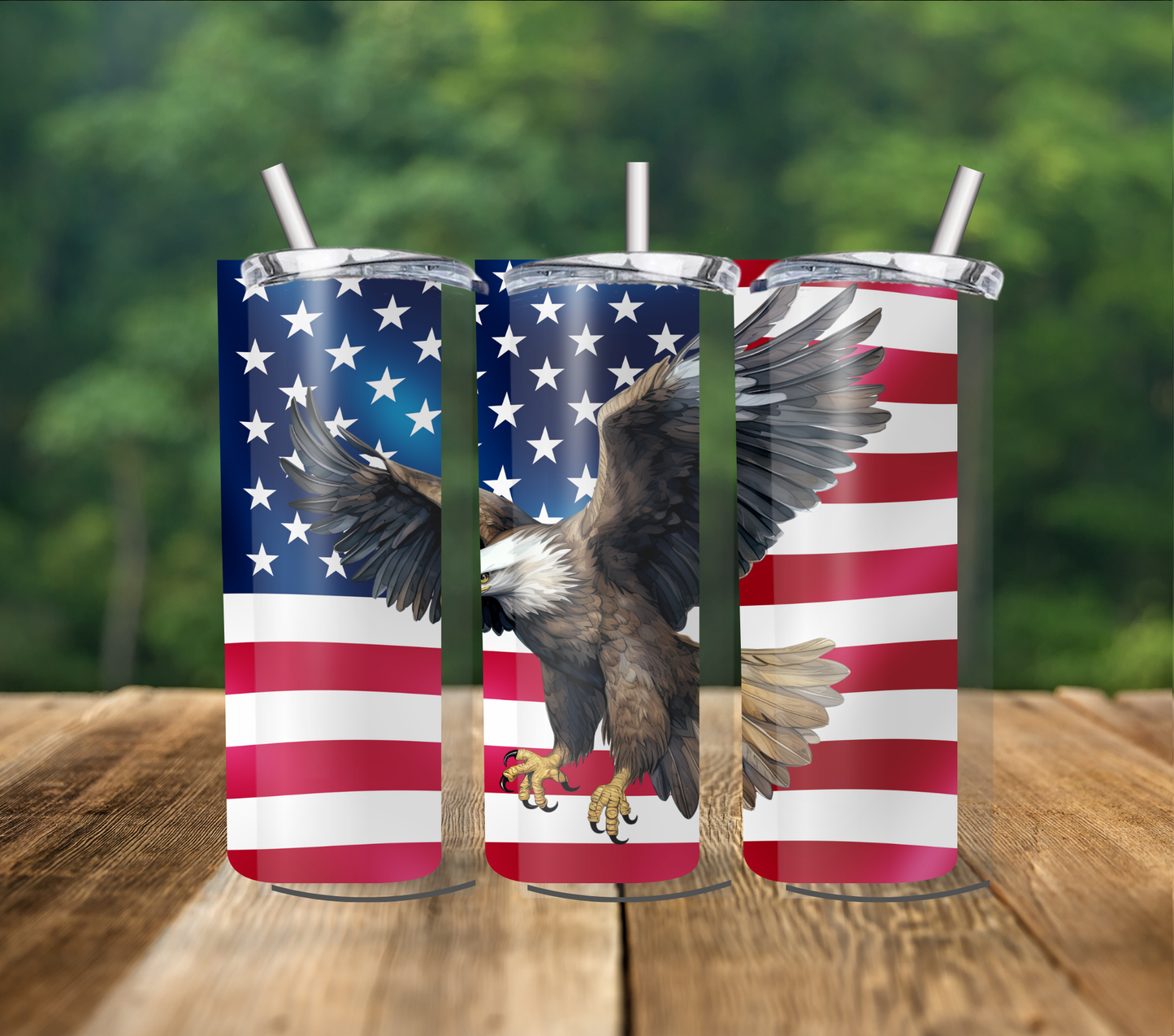 Flag and Eagle 20 oz. Tumbler