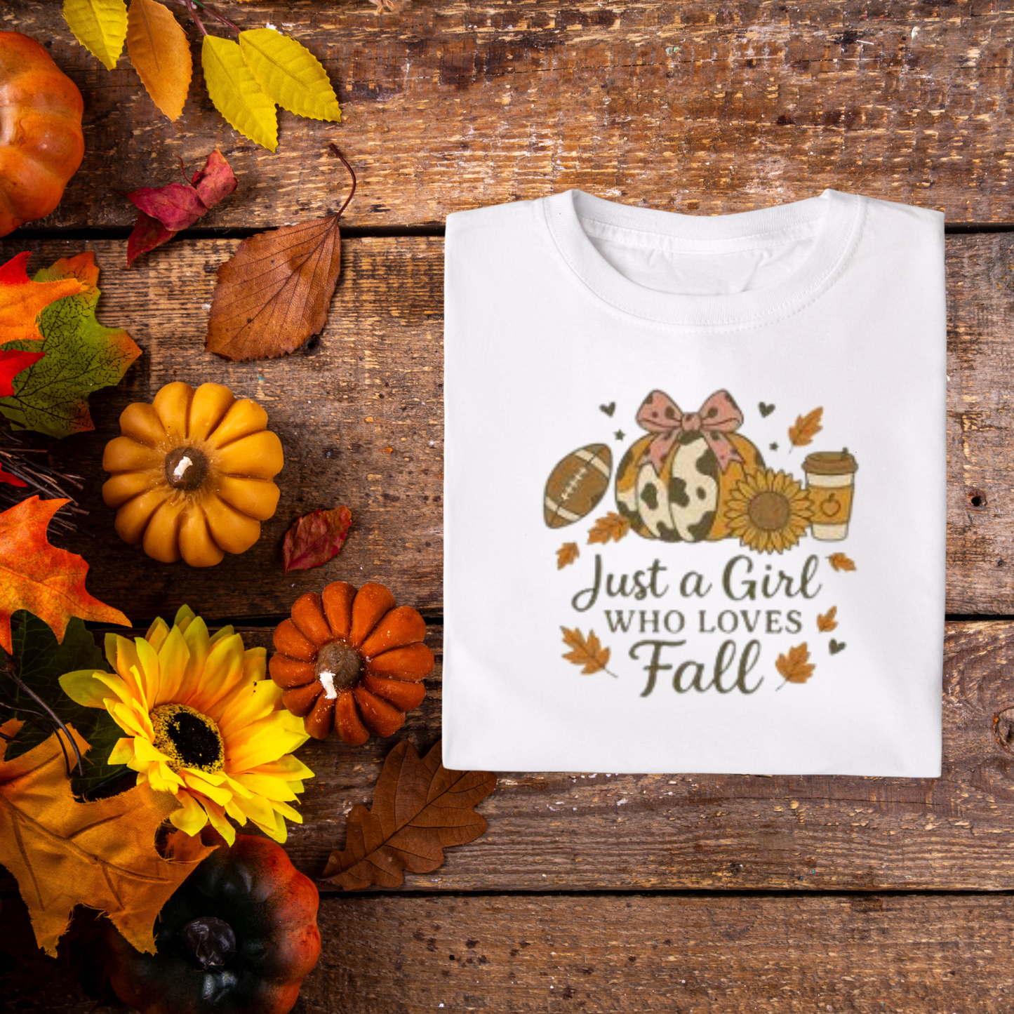 Just a Girl Who Loves Fall with Football