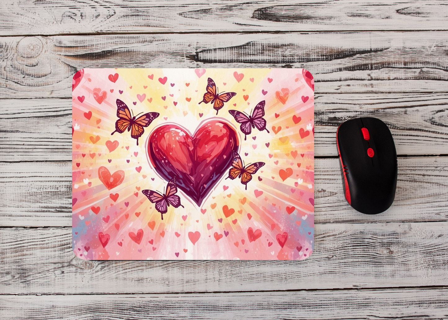 Lots of Love and Butterflies Mousepad