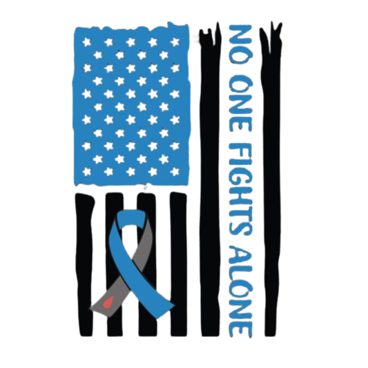 5x7 - Diabetes Awareness No One Fights Alone Decal