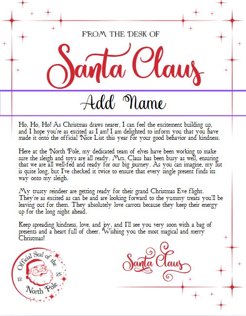 Customizable Santa Letter Bundle