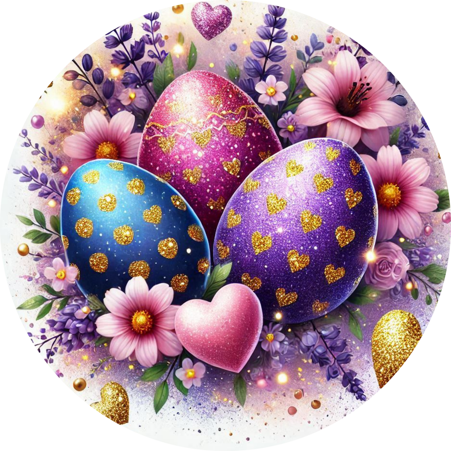 Sparkly Purple Egg Car Coaster