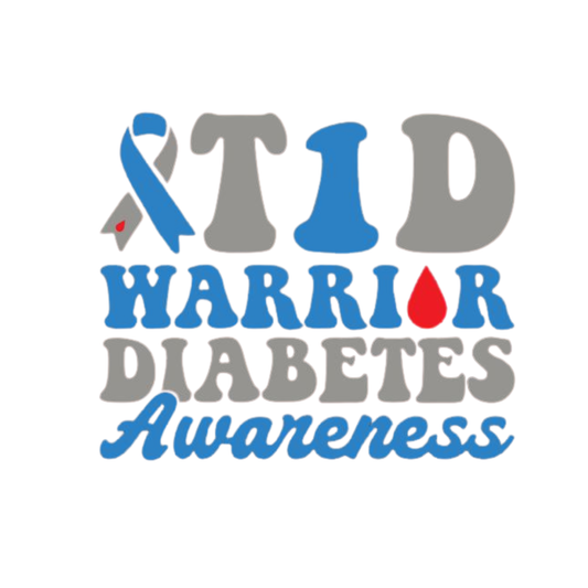 6x6 - Diabetes Awareness T1D Warrior Decal