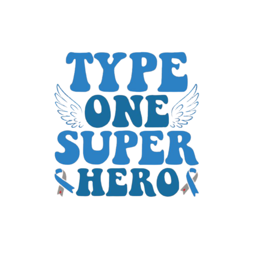 5x7 - Diabetes Awareness T1D Super Hero Decal